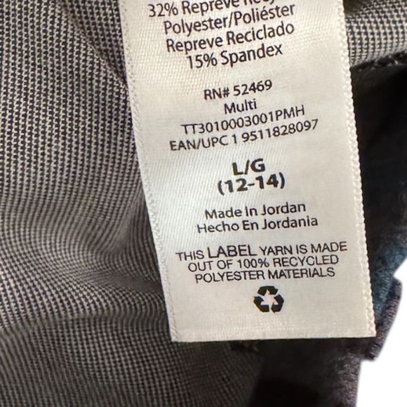 Time and Tru Women’s Large 12-14 Plaid Pull On Elastic Waist Pants - Picture 5 of 5